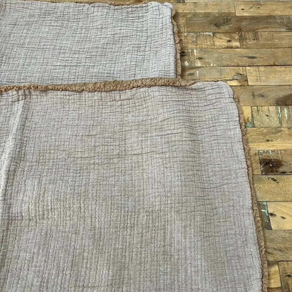 CASALUNA Beige Cotton Gauze King Size Pillow Shams